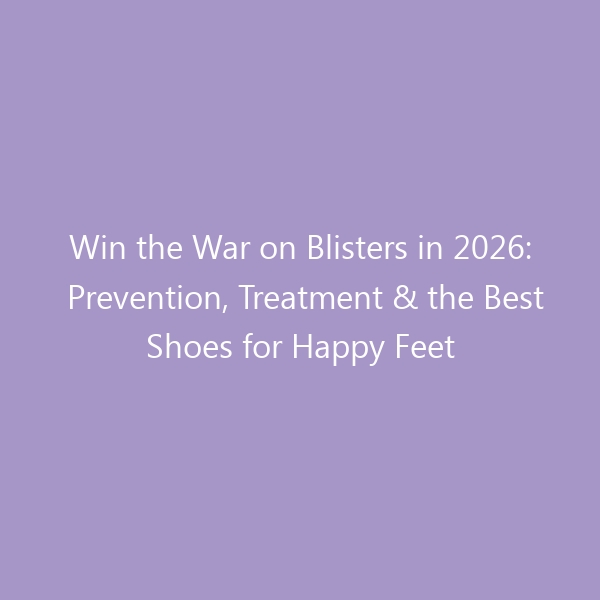 Win the War on Blisters in 2026: Prevention, Treatment & the Best Shoes for Happy Feet